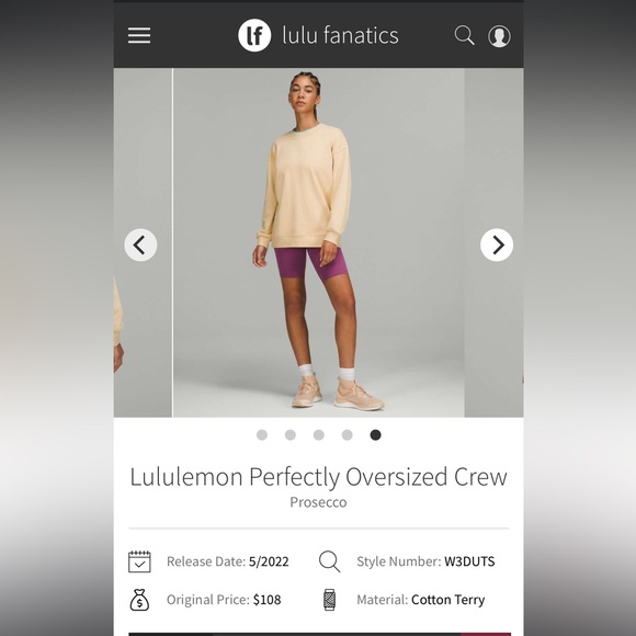 Lululemon- Perfectly Oversized WORDMARK Crewneck- APPROX Sz 8/10- Peachy/Orange - Picture 6 of 16